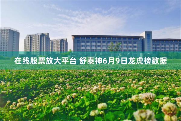 在线股票放大平台 舒泰神6月9日龙虎榜数据