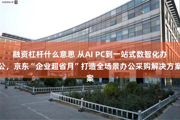 融资杠杆什么意思 从AI PC到一站式数智化办公，京东“企业超省月”打造全场景办公采购解决方案