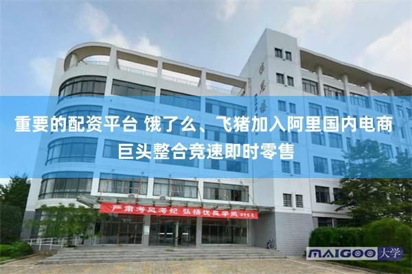 重要的配资平台 饿了么、飞猪加入阿里国内电商 巨头整合竞速即时零售