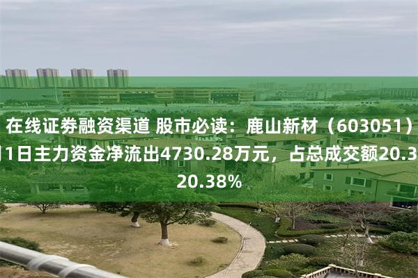 在线证劵融资渠道 股市必读：鹿山新材（603051）7月1日主力资金净流出4730.28万元，占总成交额20.38%